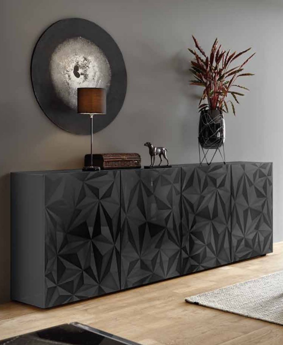 Prisma 4-Door Sideboard (Gloss White Screen Printed) 20 90 99 - 09