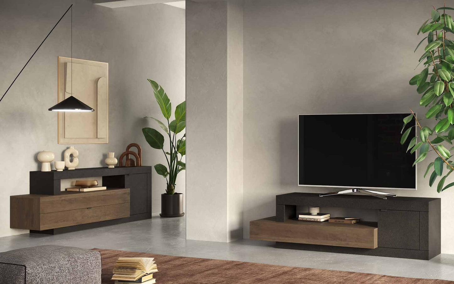 Base tv Freedom 1 anta e 1 cassetto