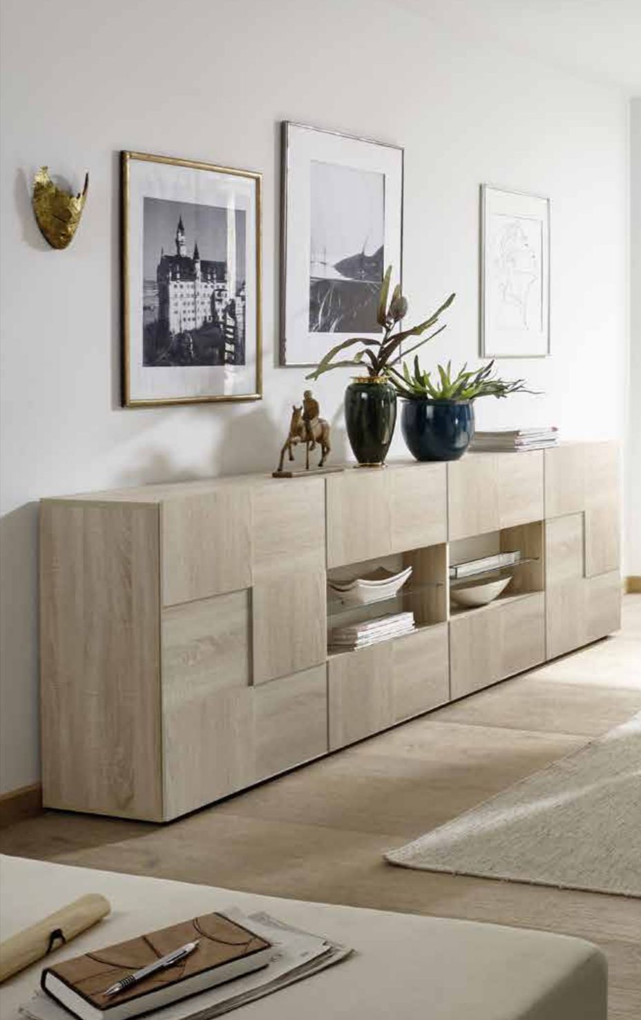 Sideboard 2 Doors and 4 Drawers DAMA (Glossy Grey) 20 23 08 - 08