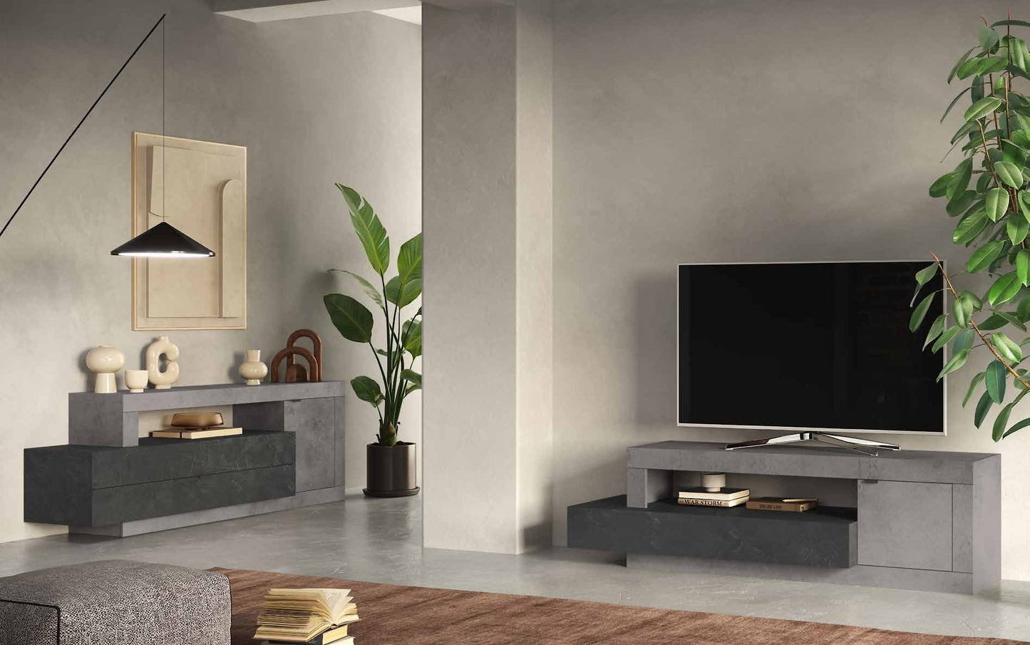 Base tv Freedom 1 anta e 1 cassetto
