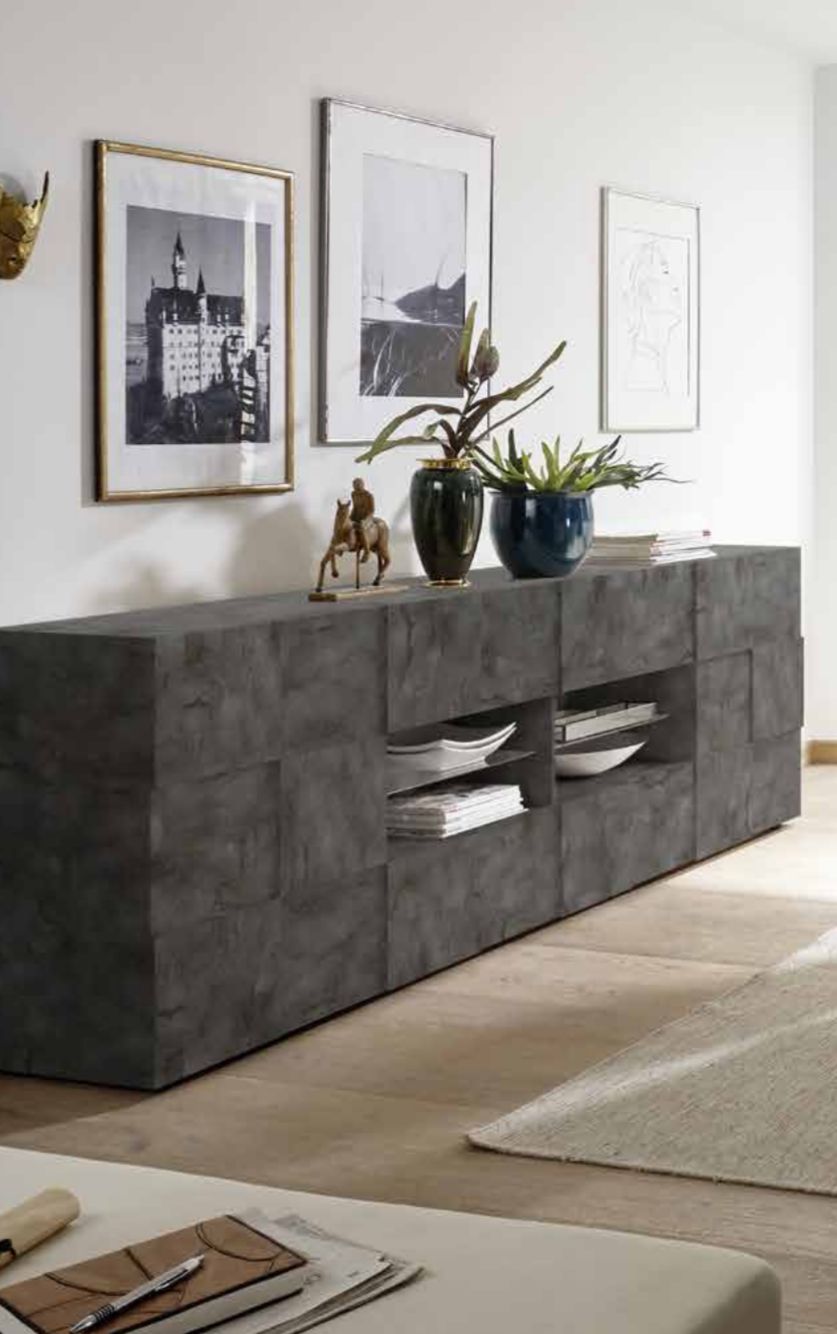 Sideboard 2 Doors and 4 Drawers DAMA (Glossy Grey) 20 23 08 - 08