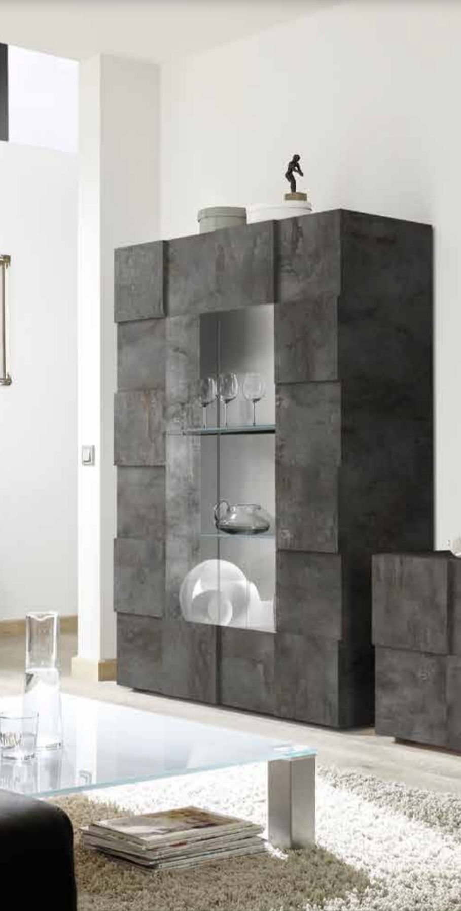 Showcase 2 doors DAMA (Glossy Grey) 20 23 08 - 06