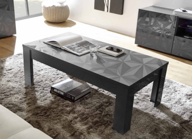 PRISMA Coffee Table (Glossy Screen-Printed Grey) 32 23 99