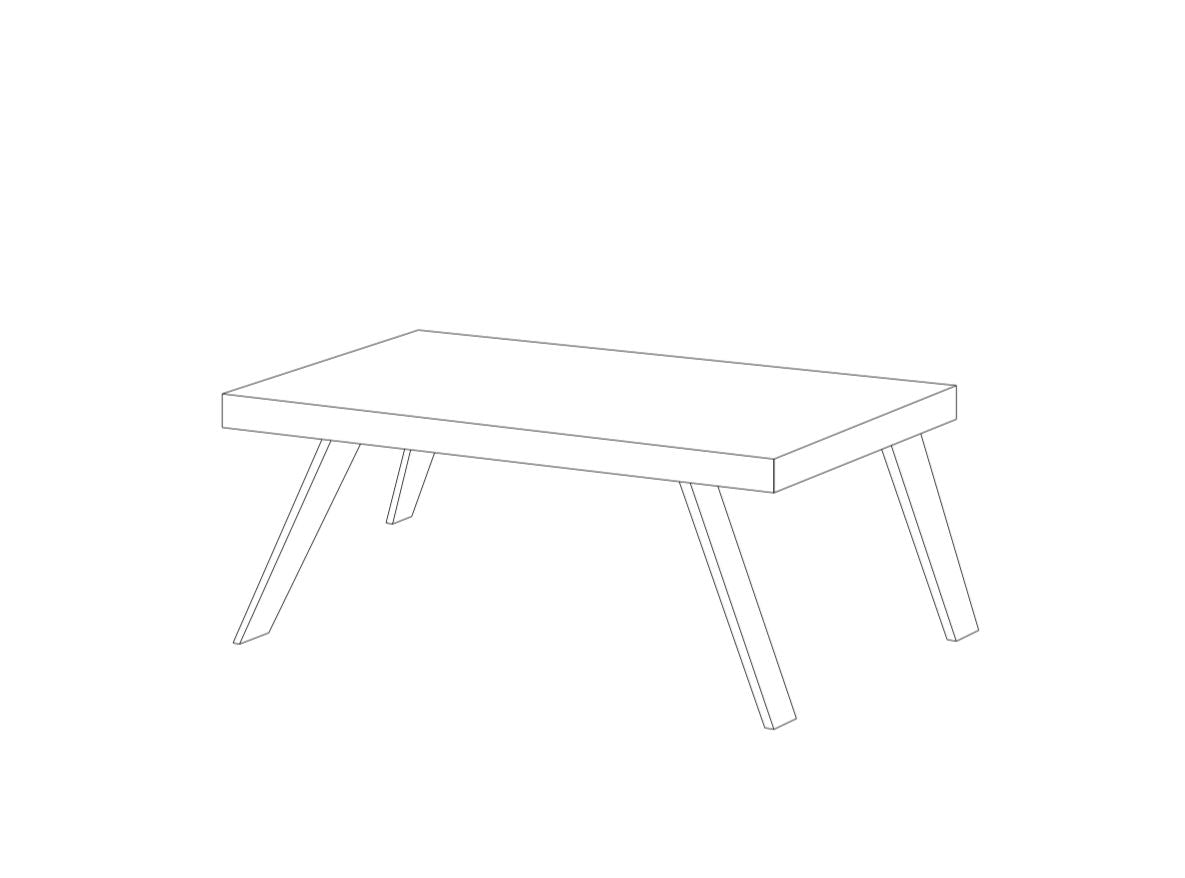 PALMA table with iron legs (37 54 46 F)