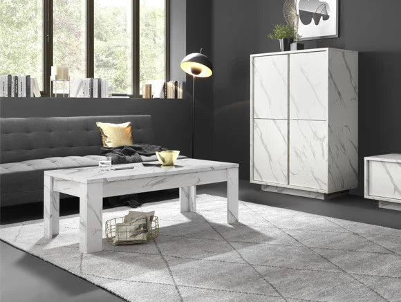 CARRARA Smoking Table (Black Marble) 328100N