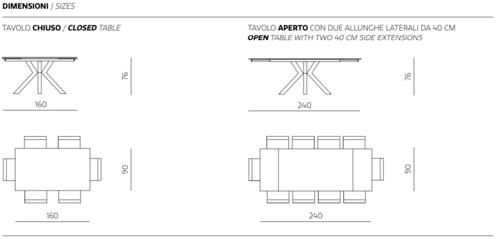 Tavolo Capodarte Jacky Effetto Legno Rovere