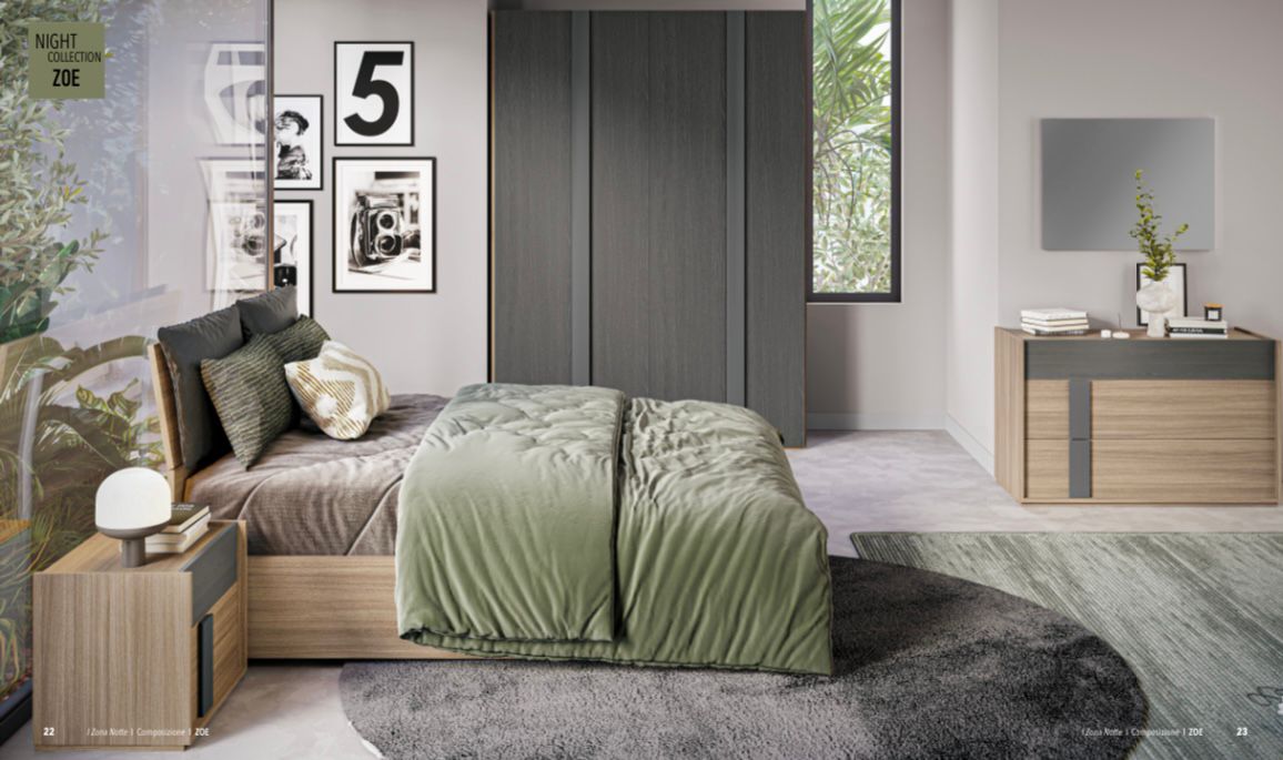 Camera da Letto Zoe Noce Brunito (CZNBGL24B)