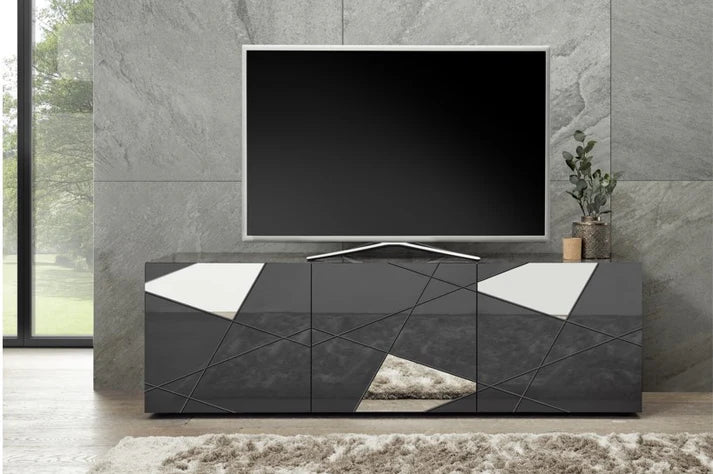 TV Base 3 Doors VITTORIA (Glossy Lacquered White) 20 90 50 – 03