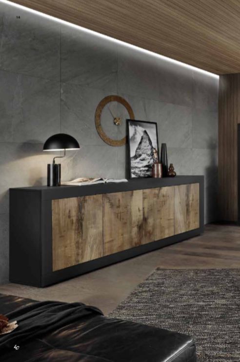 Sideboard 2 Doors and 3 Drawers BASIC black/pear (20 81 15 - 07)