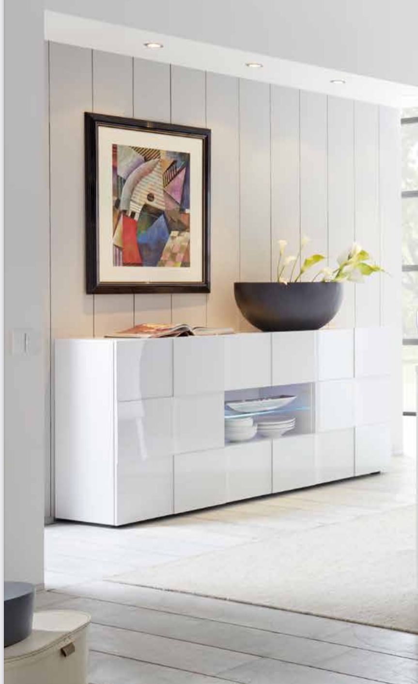 Sideboard 2 Doors and 2 Drawers DAMA (Glossy Grey) 20 23 08 - 07