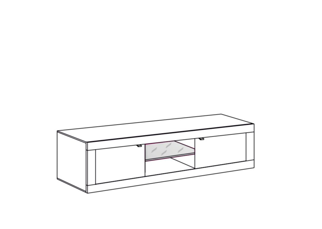 TV base 1 door BASIC black/pear (20 81 15 - 02)