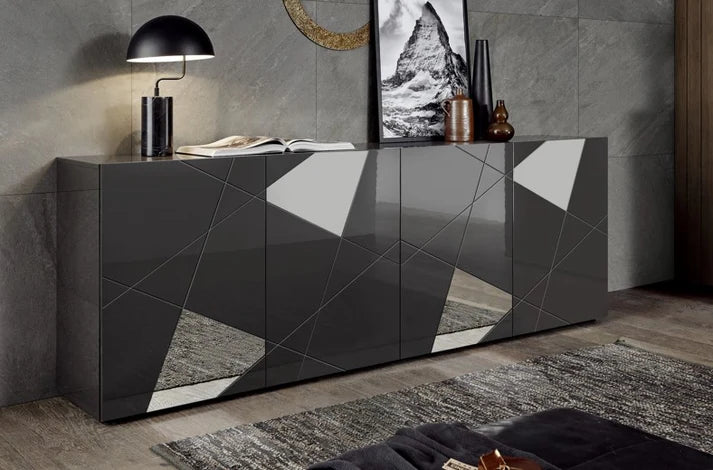 VITTORIA 4-Door Sideboard (Glossy Lacquered White) 20 90 50 – 09