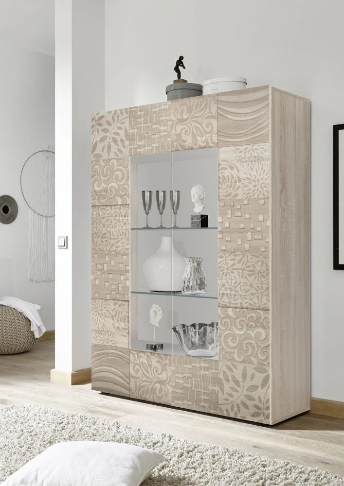 Showcase 2 doors MIRO (Glossy Screen Printed Grey) 20 23 83 - 06
