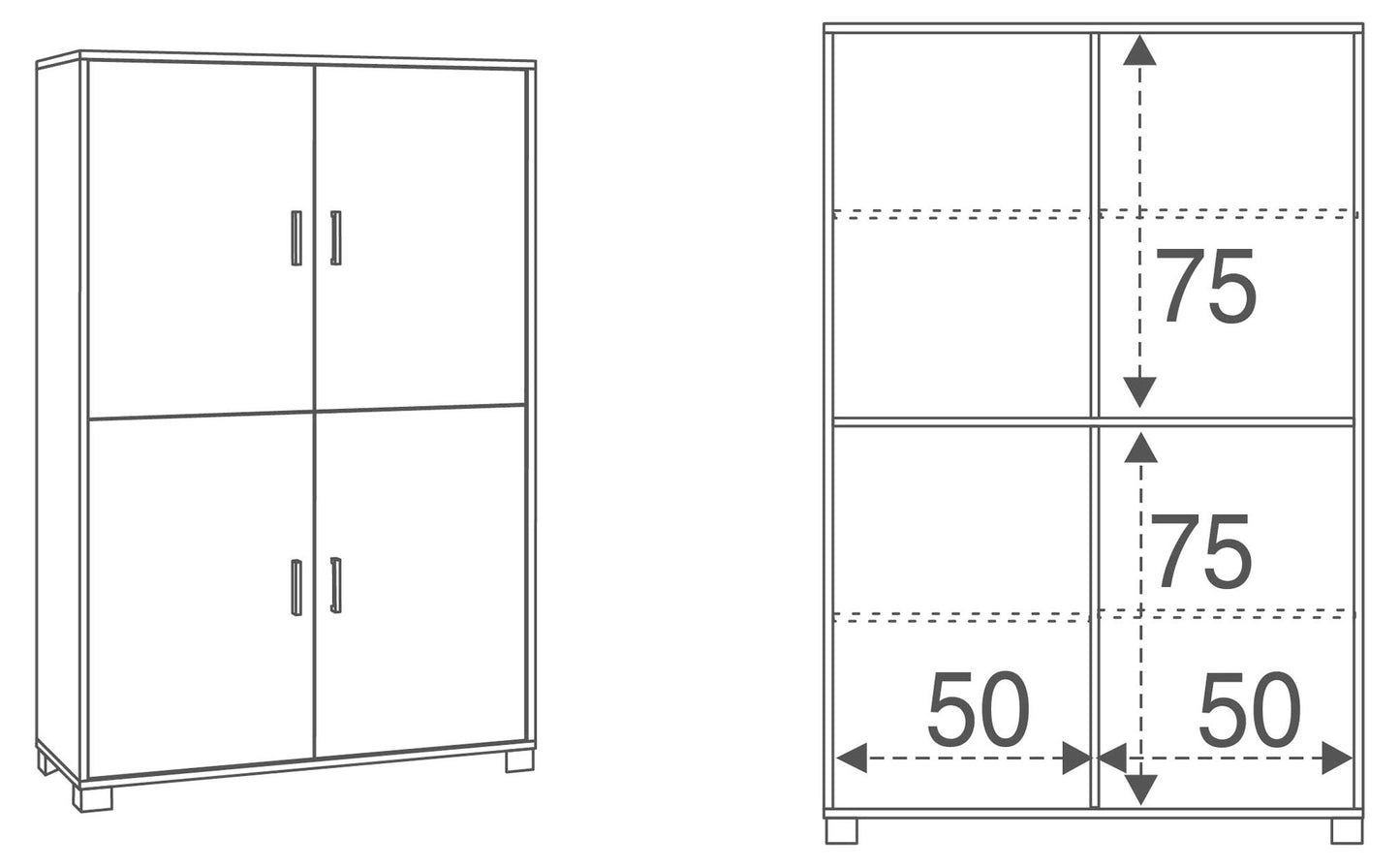 Cabinet with 4 doors