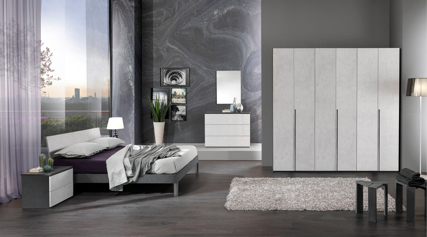 Camera da Letto Luisa Grigio Spatolato (CLUGCG16BK)