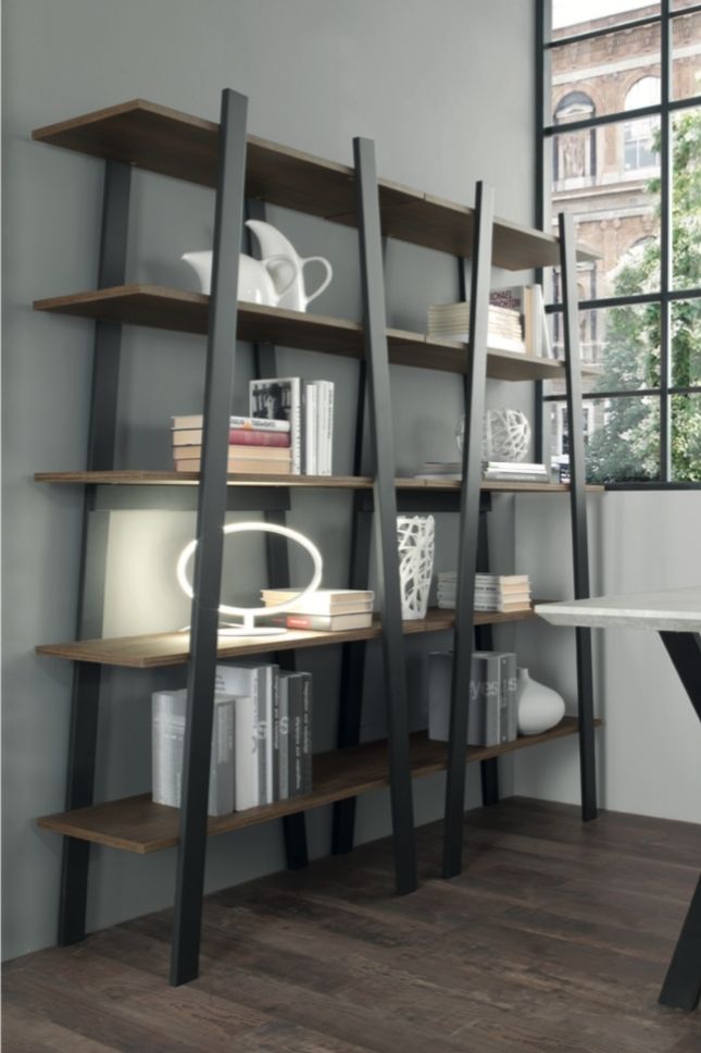 DIANA Anthracite/Tek bookcase (DIANA ANTHRACITE/TEK