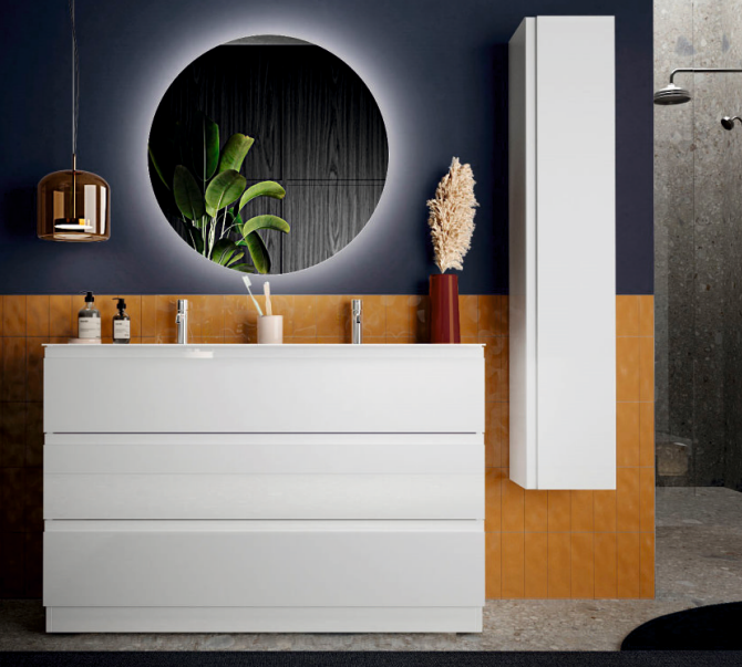AMALFI Bathroom Cabinet 2 BOWLS