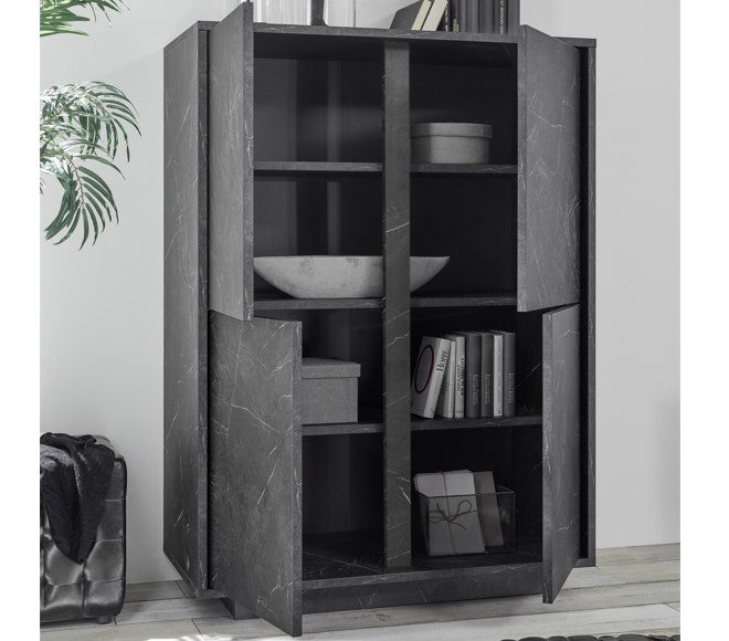 4 Door Container CARRARA (Black Marble) 208100-04