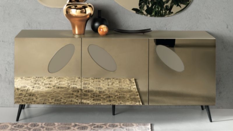 Madia 3 Ante HONEY (Specchio Bronzo/Tortora) HONEY TOR/BR 5P