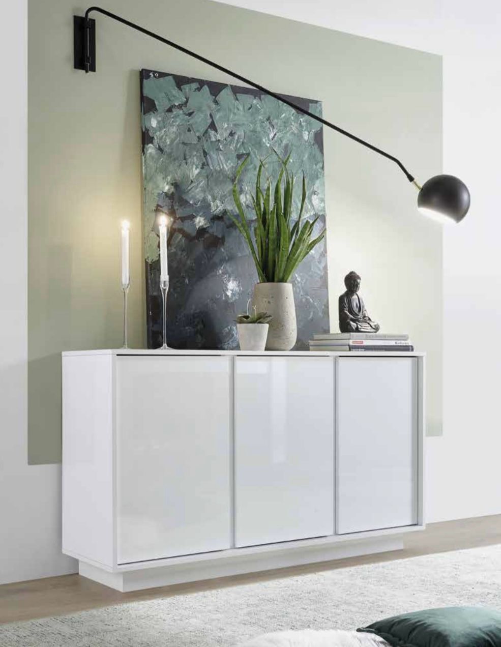 CARRARA 3-door sideboard (Black Marble) 208100-05