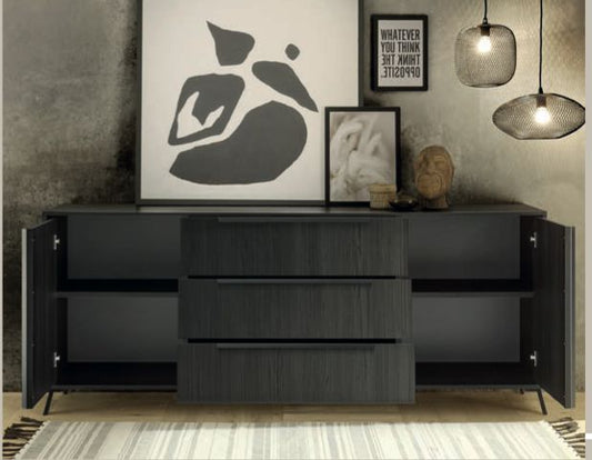 Madia 2 Ante e 3 Cassetti Steel