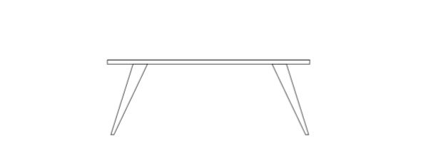 Tavolo 210 X 90 cm Tray