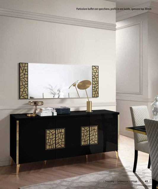 Lacquered Black Star Buffet