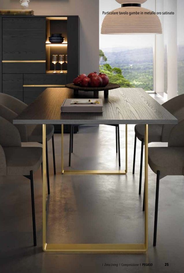 Pegaso metal legs table