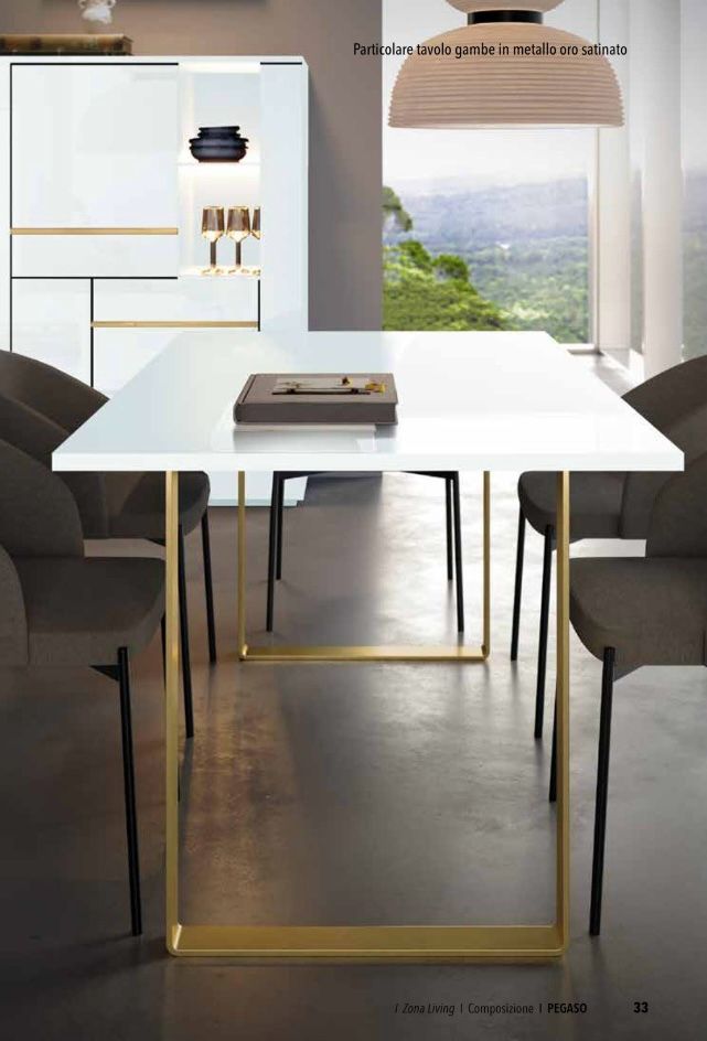 Pegaso metal legs table