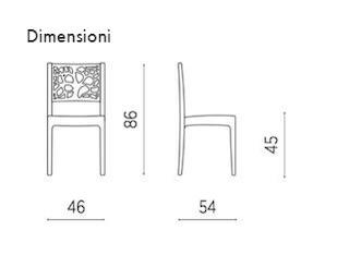 VIBIA Chair Red Polypropylene (SED.VIBIA/ROS) 