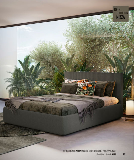 Letto Nizza Grigio