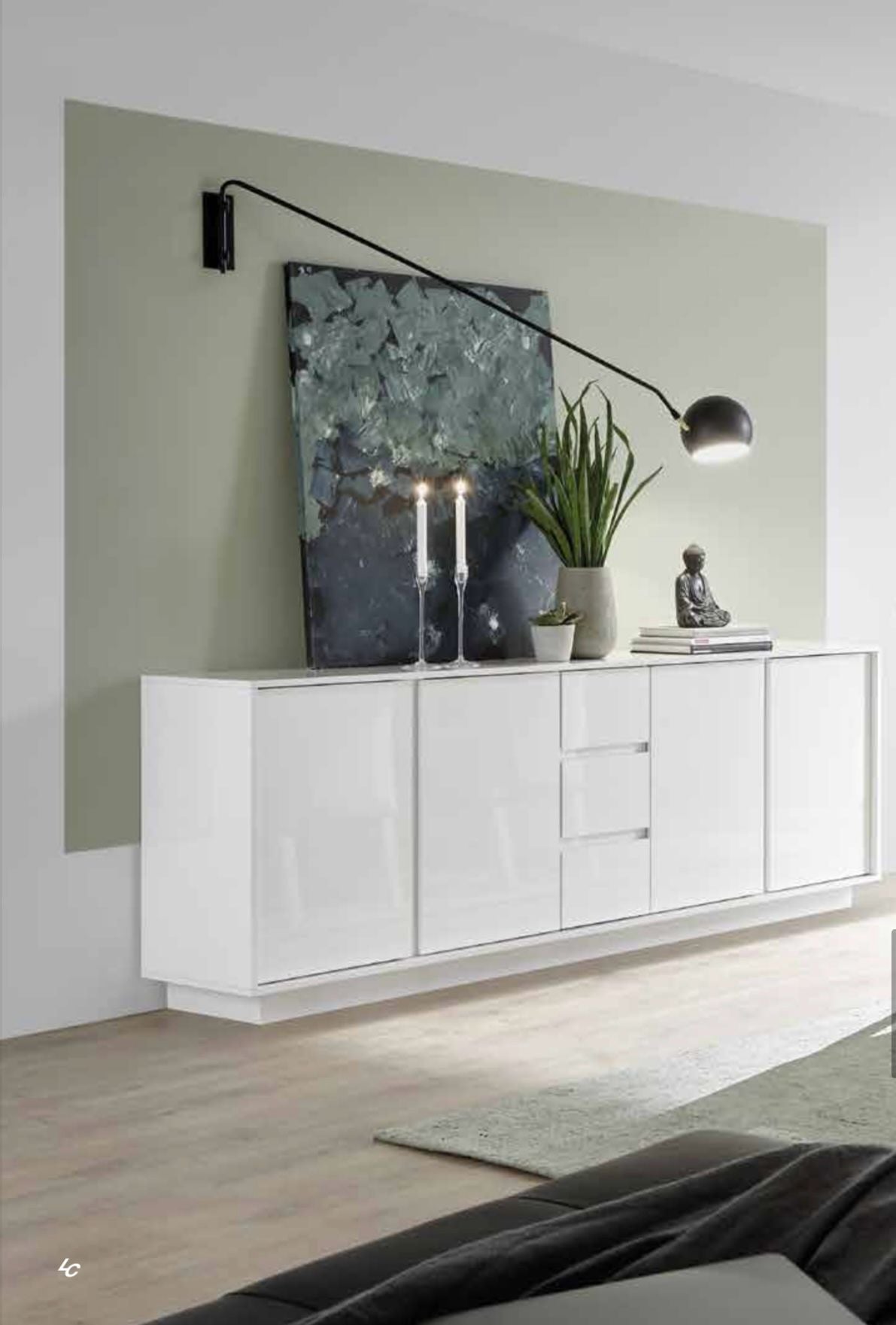 Madia 4 Anta e 3 Cassetti Ice - Carrara