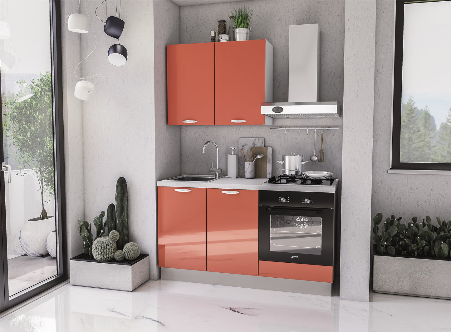 Cucina MONO 150 (anta GLAM)