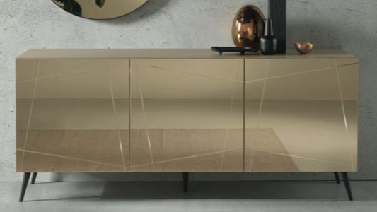 ISIDE 3-Door Sideboard (Bronze/Dove Gray Mirror) ISIDE TOR/BR 5P