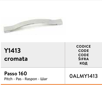 CHROME handle Y1413 (9pcs)