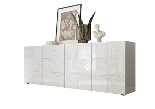 Sideboard 4 Doors (Glossy White Screen Printed) 20 90 83 - 09