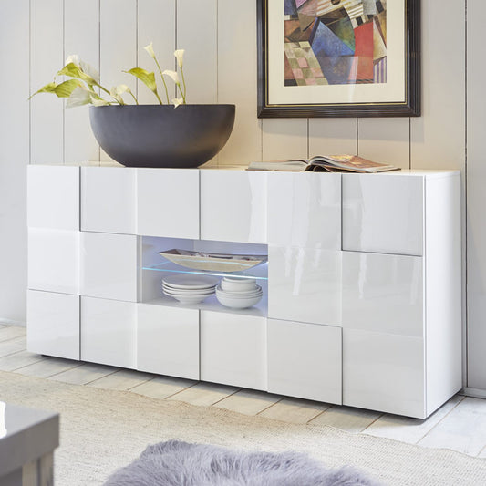 DAMA Sideboard 2 Doors and 2 Drawers (Glossy White)