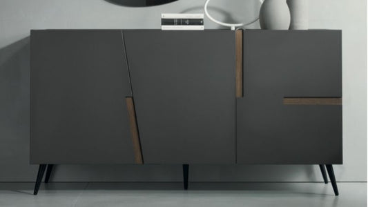 3-Door Sideboard GIRONA (Anthracite/Tek) GIRONA ANTRAC/TEK