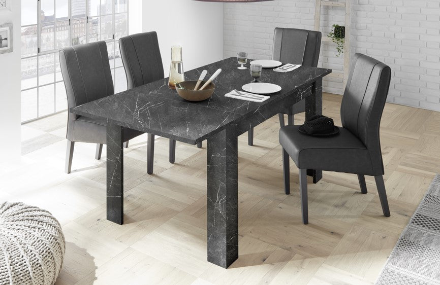 CARRARA Extendable Table (Black Marble)
