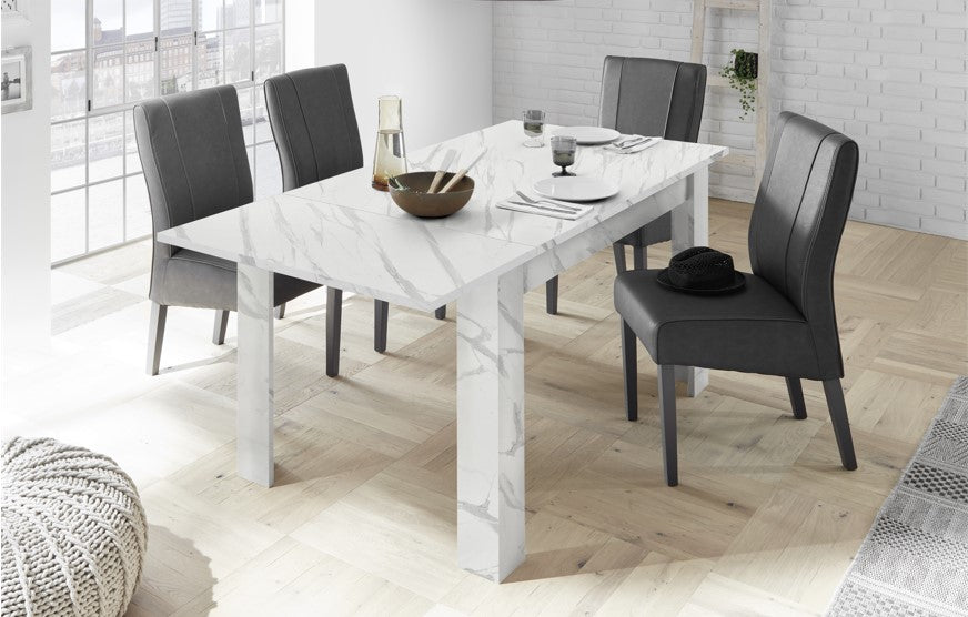 CARRARA Extendable Table (White Marble) 349100AL