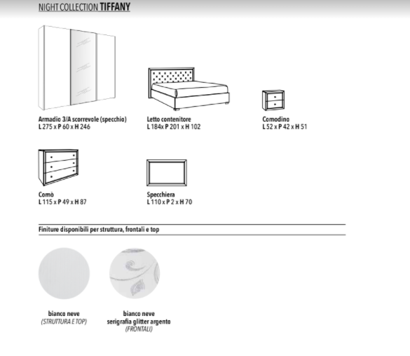 Camera da Letto Tiffany (CTFBSS23S)