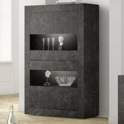 Showcase 4 doors BASIC black marble (20 81 15 - 06)